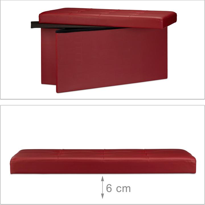 Actual product image Relaxdays Bench storage space (76 cm)