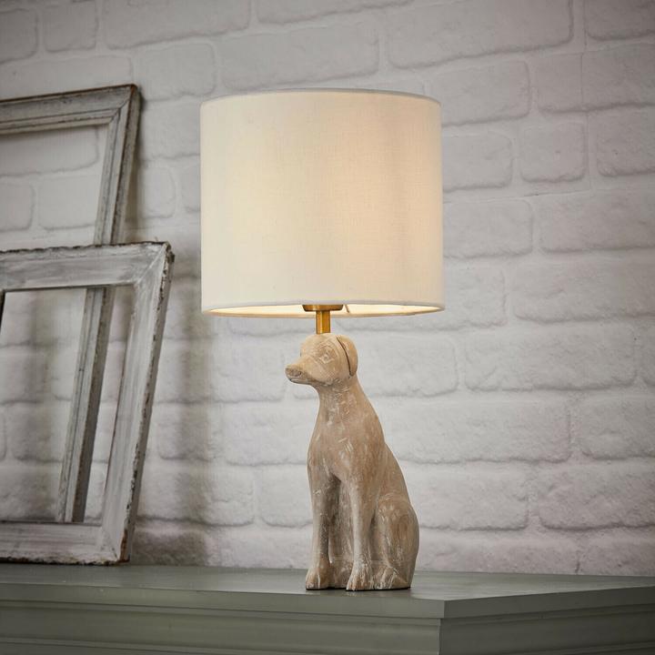 Image du produit Loberon Tischlampe Calvix braun/creme (E14)