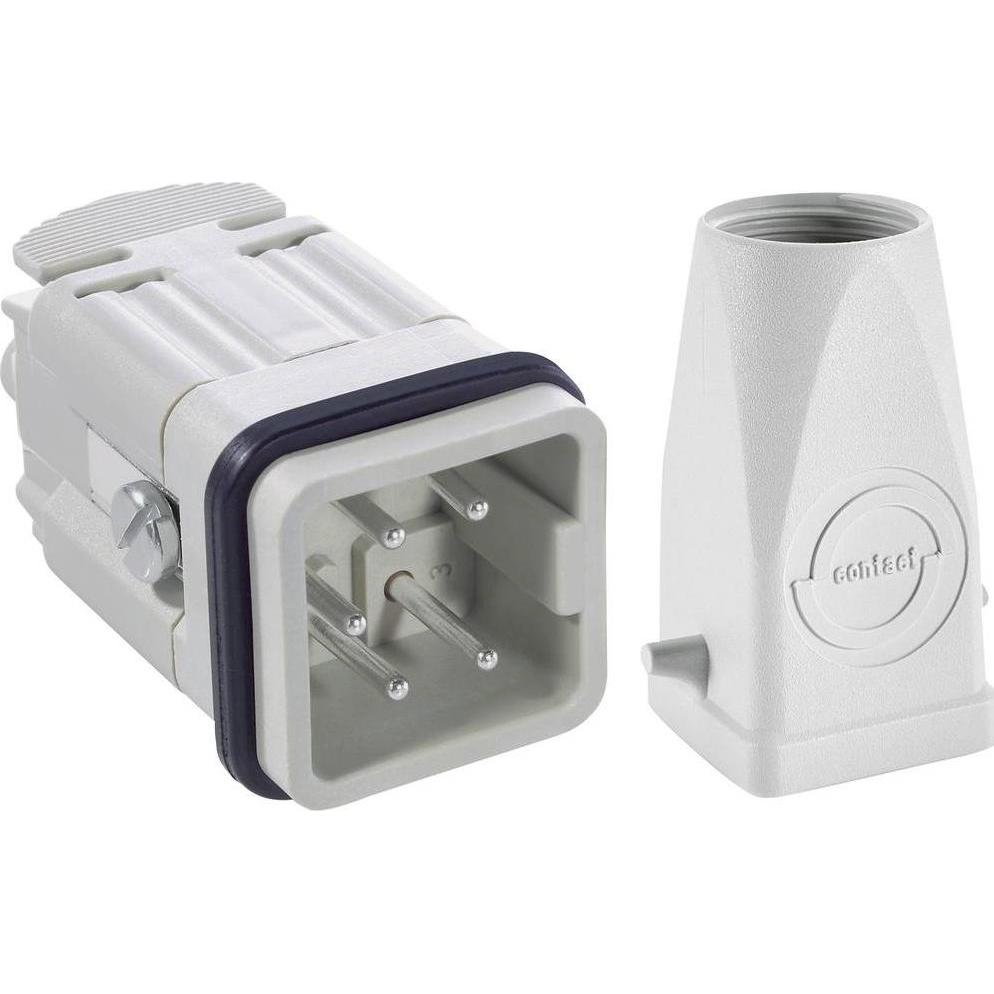 Lapp Kabel Steckverbinder-Set EPICKIT H-A 4 75009613 4 + PE Schrauben 1 Set, Elektronikkabel + Stecker, Grau