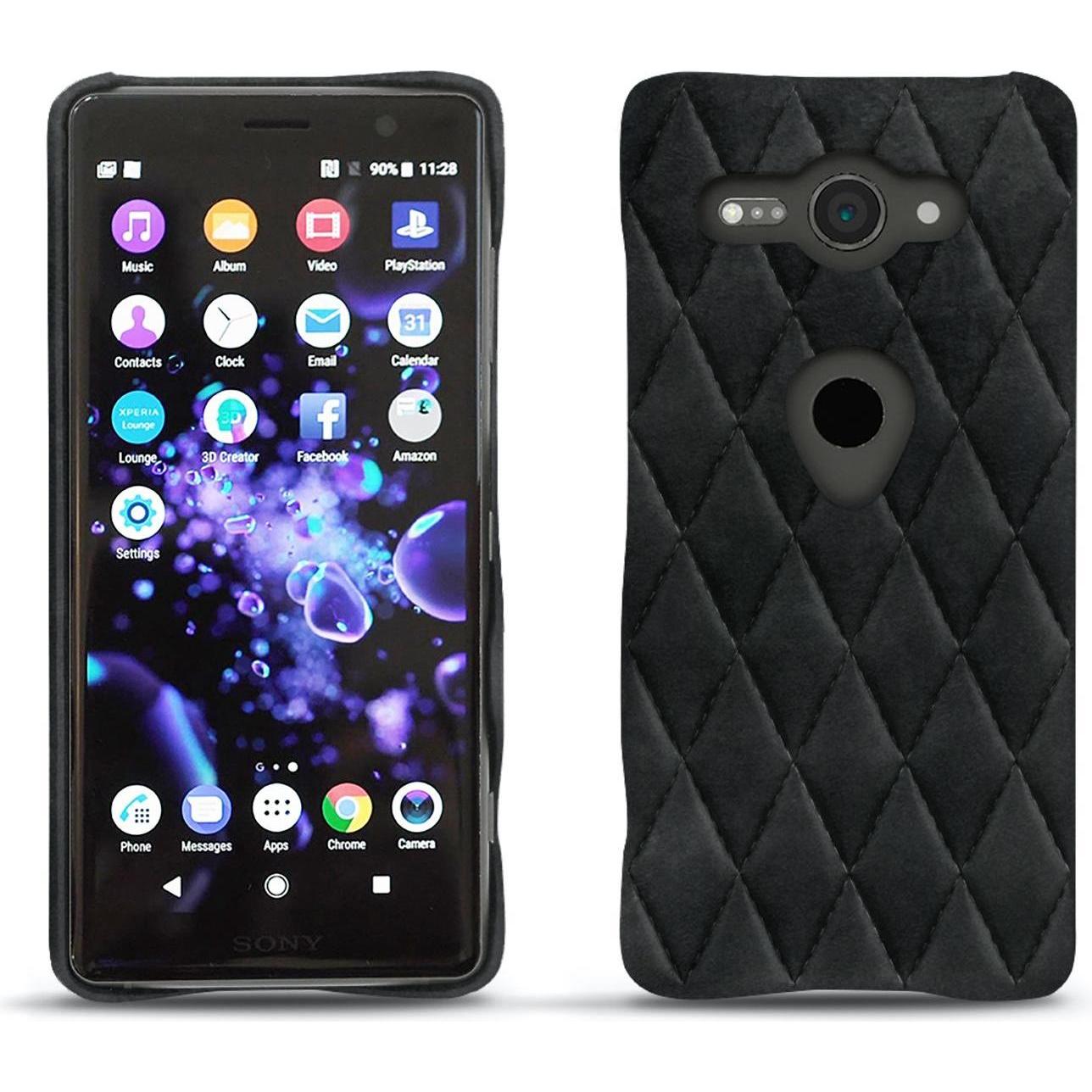 Noreve Lederschutzhülle (Sony Xperia XZ2 Compact), Smartphone Hülle, Schwarz
