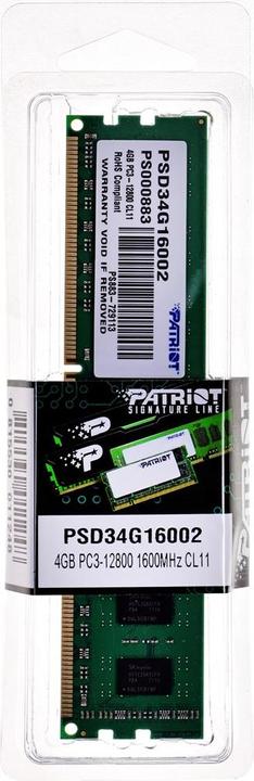 Produktbild Patriot Signature Line (1 x 4GB, 1600 MHz, DDR3-RAM, DIMM)