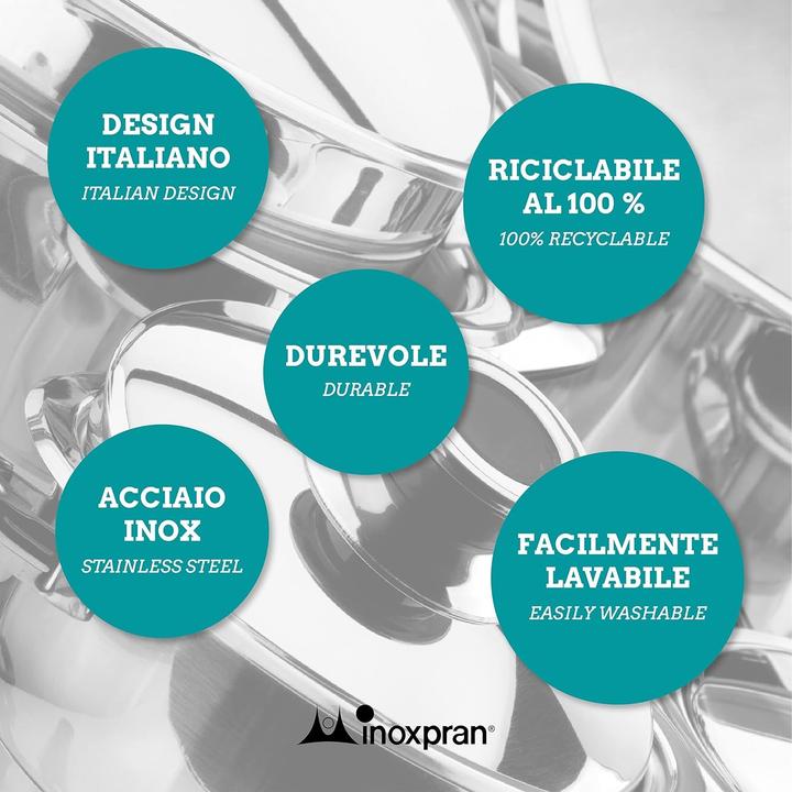 Produktbild Inoxpran Pastamaschine mit Dampfkorb, spülmaschinengeeignet, für Induktion, Gas, Elektro und Keramik