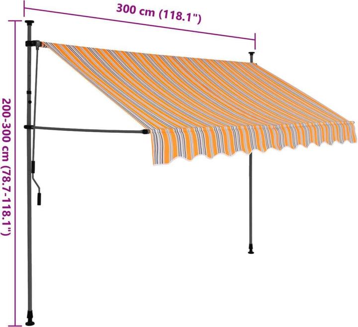 Actual product image vidaXL Einziehbare Markise (1.20 m)