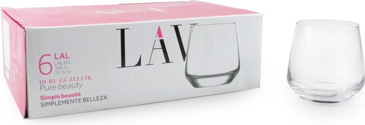 LAV GLASS SET 6PCS 345ML LV-LAL361F LAL