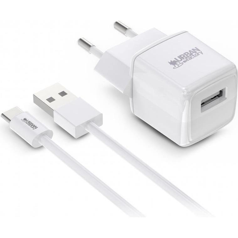 Urban Factory 12WATTS USB-A WALL CHARGER - 1X (12 W), USB Ladegerät, Weiss
