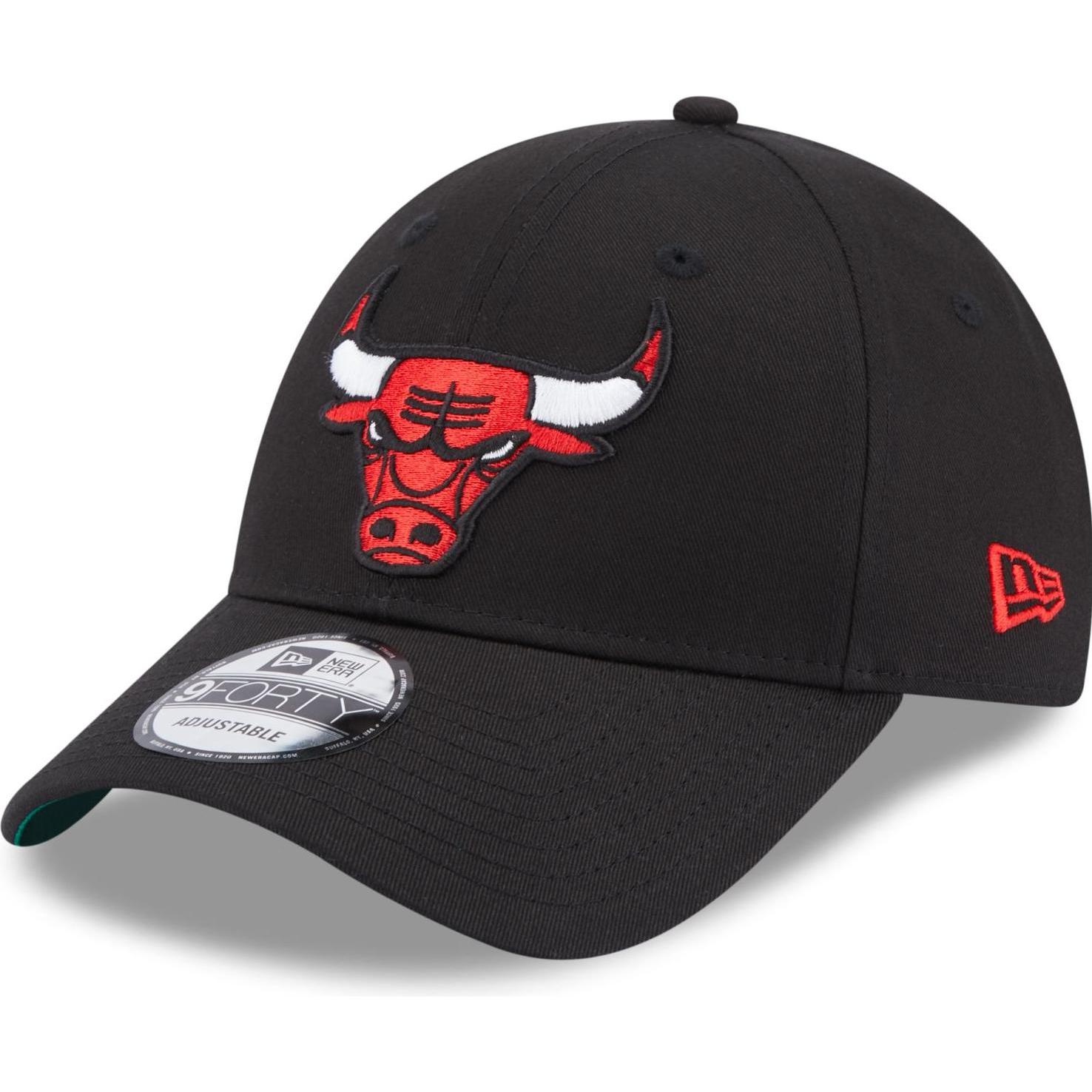New Era, Herren, Cap, 9Forty Strapback Side Patch Chicago Bulls, Schwarz, (One Size)