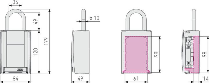 Actual product image Abus KeyGarage 777 with bracket