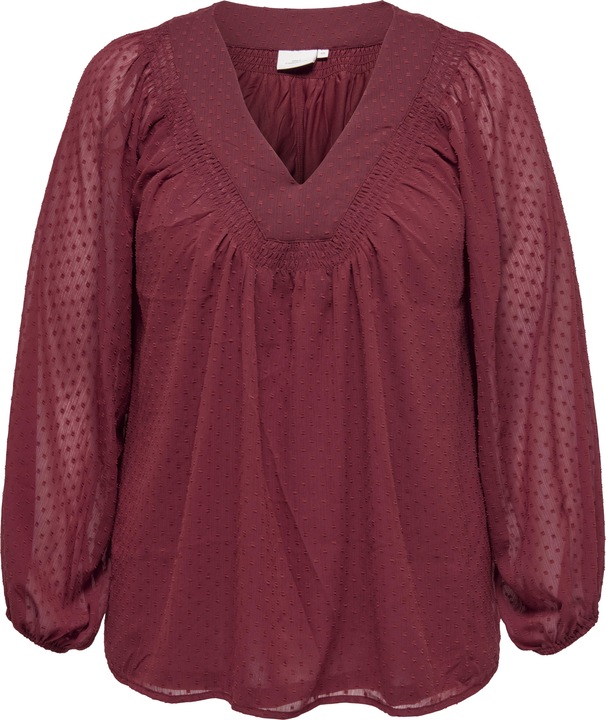 Produktbild Only Normal geschnitten V-Ausschnitt Elastische Bündchen Ballonärmel Top Top (46)