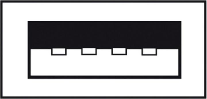 Produktbild Digitus ASSMANN USB Slotblechkabel 4x Typ A - 2x10pin IDC Bu/Bu 0,25m USB 2.0 kompatibel be