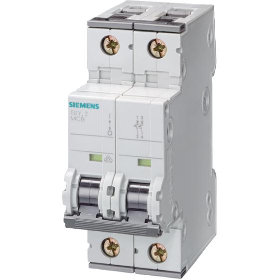 Siemens, Schutzschalter, MCB 2 Pole Type C 10kA 25A 400V