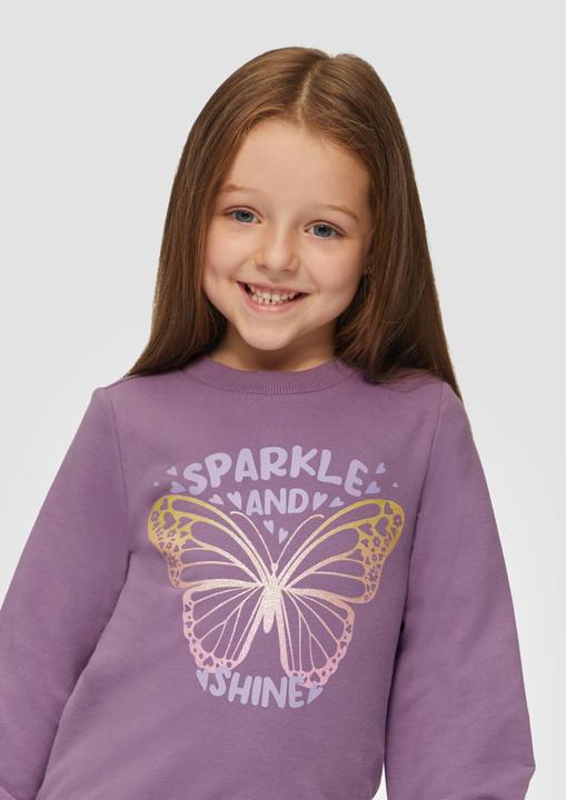 Produktbild s.Oliver Sweatshirt Sweatshirt mit Glitzerprint (92)