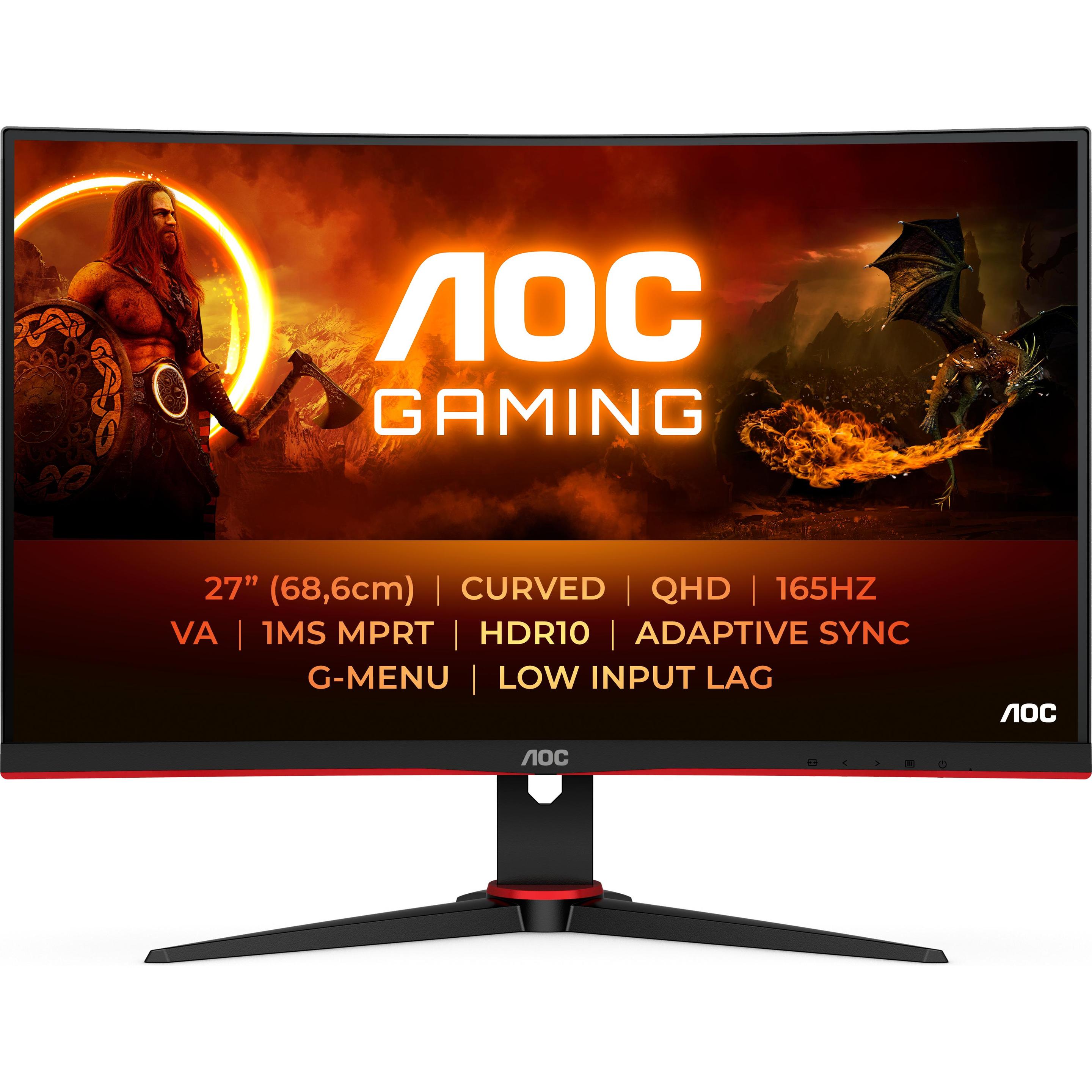 AOC CQ27G2SE (2560 x 1440 Pixel, 27"), Monitor, Schwarz