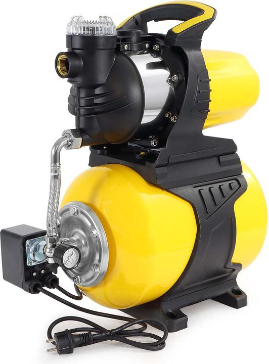 Actual product image Wiltec Water Booster Pump 1300 W Stainless Steel Body Pressure Tank Garden (Domestic water pump, Garden pump)