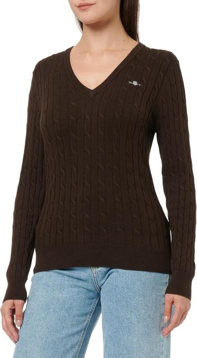 Produktbild GANT Stretch-Katoenen-V-Hals mit Logo (L)