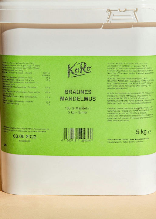 Actual product image KoRo Almond butter made from unpeeled and roasted almond kernels (5000 g)