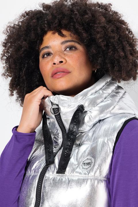 Image du produit Angel of Style Long-Steppweste, Lack-Optik, Kapuze (54)