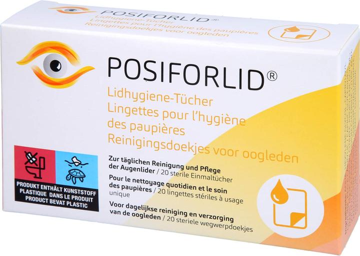 Immagine prodotto Pharma Medica Salvietta per l'igiene delle palpebre Posiforlid, 20 pezzi TUE (Salviette detergenti per il viso)