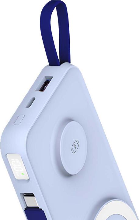 Produktbild 3MK Powerbank PastelUp 10,000mAh 22.5W z Magsafe + ładowanie Apple Watch niebieski (10000 mAh, 22.50 W, 37 Wh)