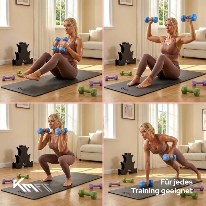 Produktbild Arebos Neopren Kurzhantelset mit Ständer