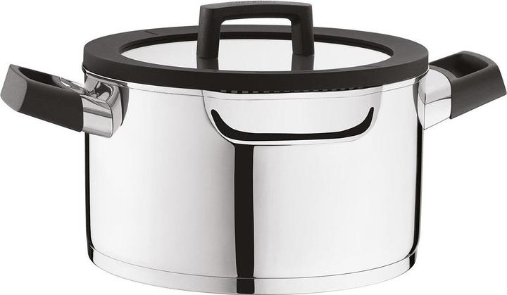 Produktbild BergHoff Essentials Downdraft kookpannenset - 6 delig - RVS - Veilig afgietsysteem (20 cm, Pfannenset + Topfset, Edelstahl)