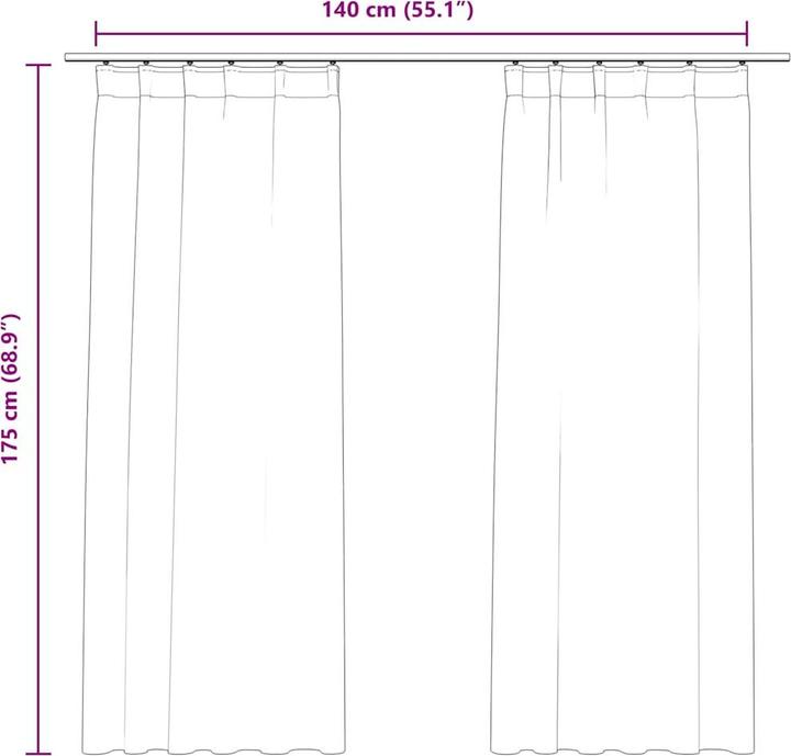 Produktbild vidaXL Vorhang (140 x 175 cm)