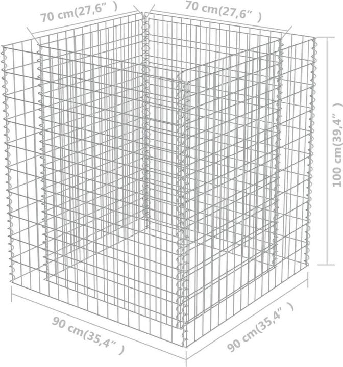 Actual product image vidaXL Gabionen-Hochbeet