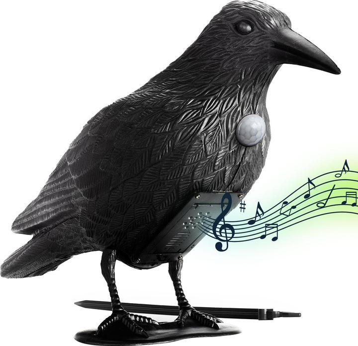 Produktbild Ideoon Vogelabwehr Krähe mit Soundeffekt, batteriebetrieben
