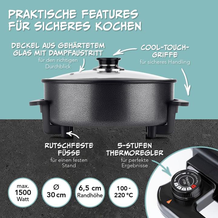 Produktbild Gourmetmaxx Elektrische Multifunktions-Pfanne (30 cm)
