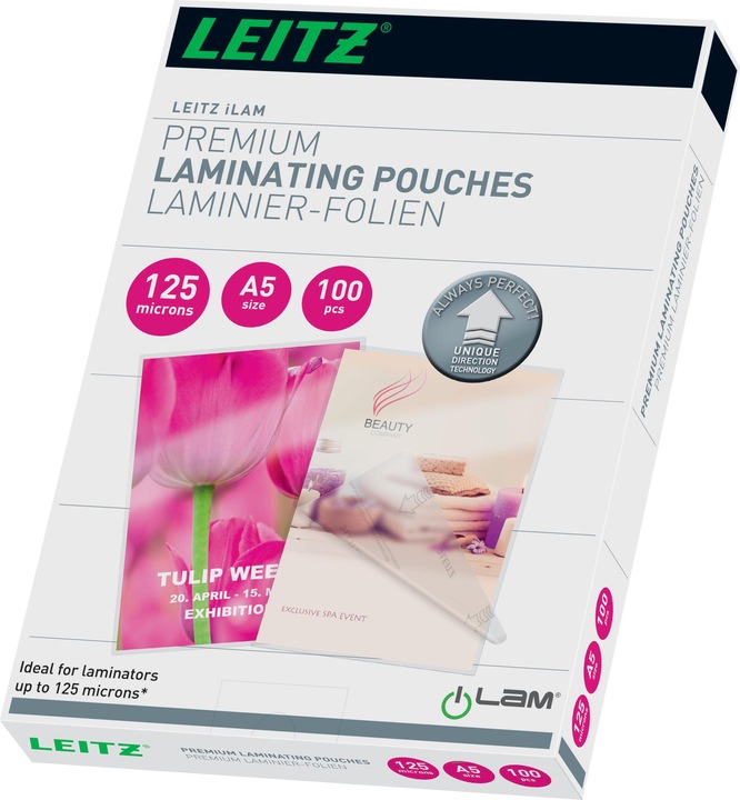 Actual product image Leitz Laminating foil (A5, 100 Piece, 125 µm)