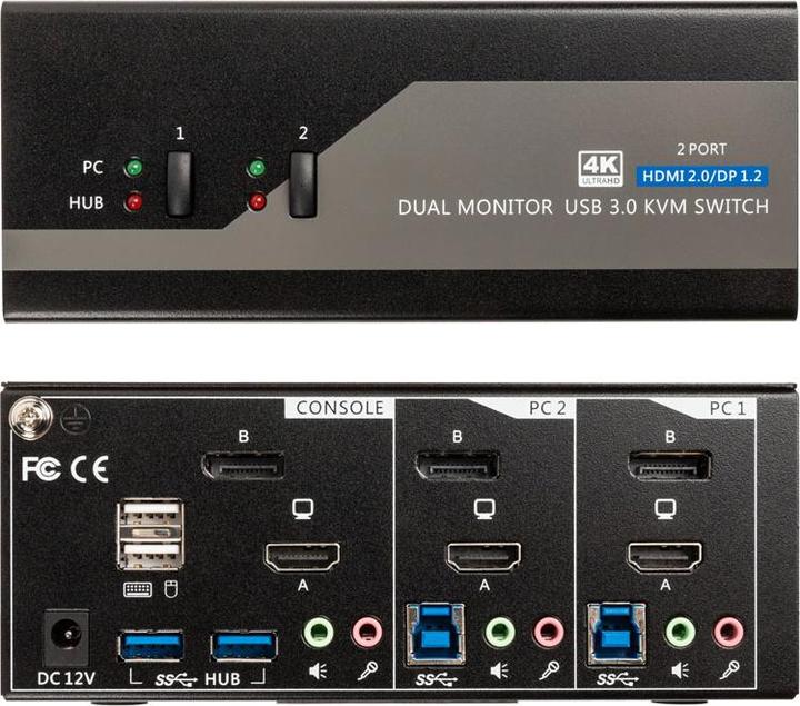 Actual product image InLine 62642I KVM Desktop Switch