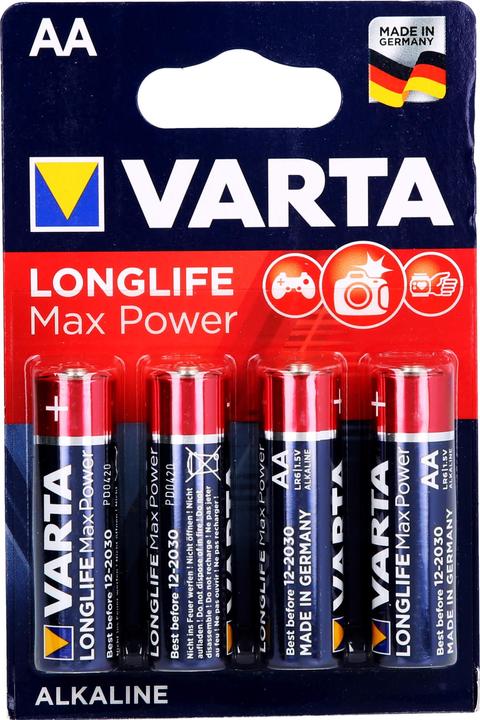 Produktbild Varta Batterie Mignon LR6 AA 4706 MAX, 4 St (4 Stk., AA)