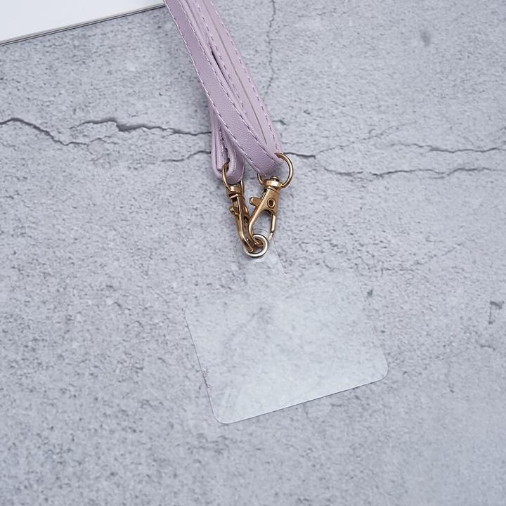 Actual product image Cover-Discount Universal faux leather lanyard purple