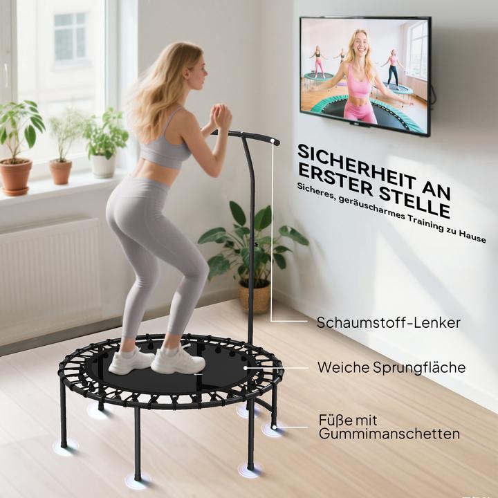 Actual product image SportNow Fitness Trampolin Stahl, Kunststoff Schwarz (102 cm)