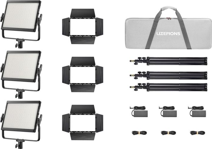 Produktbild Godox LP600R K3 Black Litemons RGB LED Light Panel 3 light kit