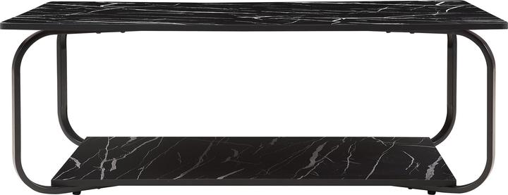 Produktbild En.Casa Couchtisch Kolta 120x60x43 cm Marmoroptik, Schwarz