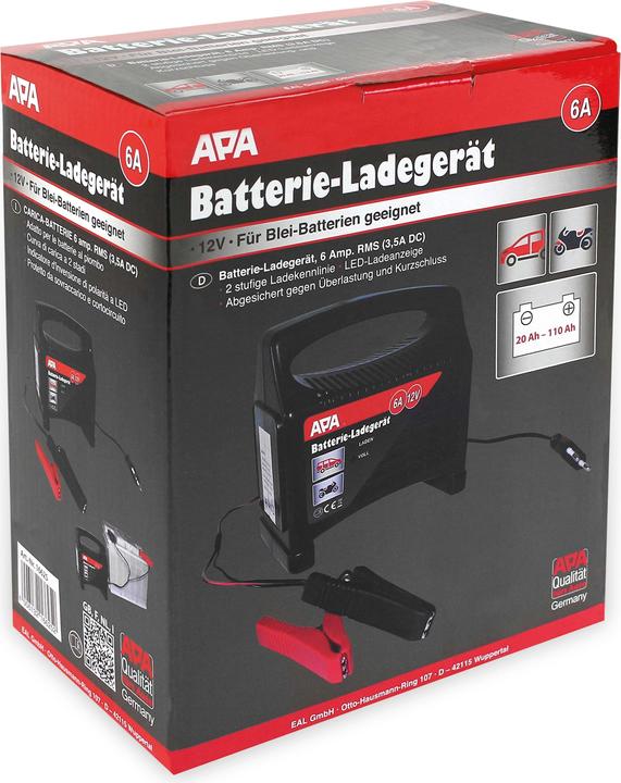 Immagine prodotto APA Caricabatterie per auto 6 A (12V)