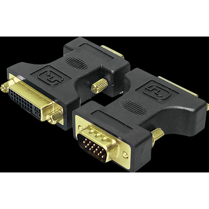 LogiLink Video Adapter (DVI), Data + Video Adapter, Schwarz