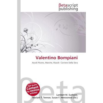 Valentino Bompiani, Fachbücher von Lambert M. Surhone, Miriam T. Timpledon, Susan F. Marseken