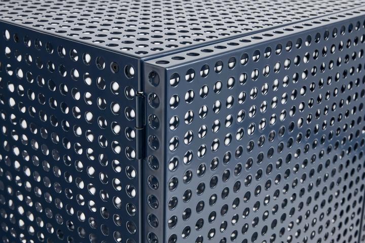 Produktbild HAY - Perforated Bodenschrank Gross - H 146,5cm - Stahlblau