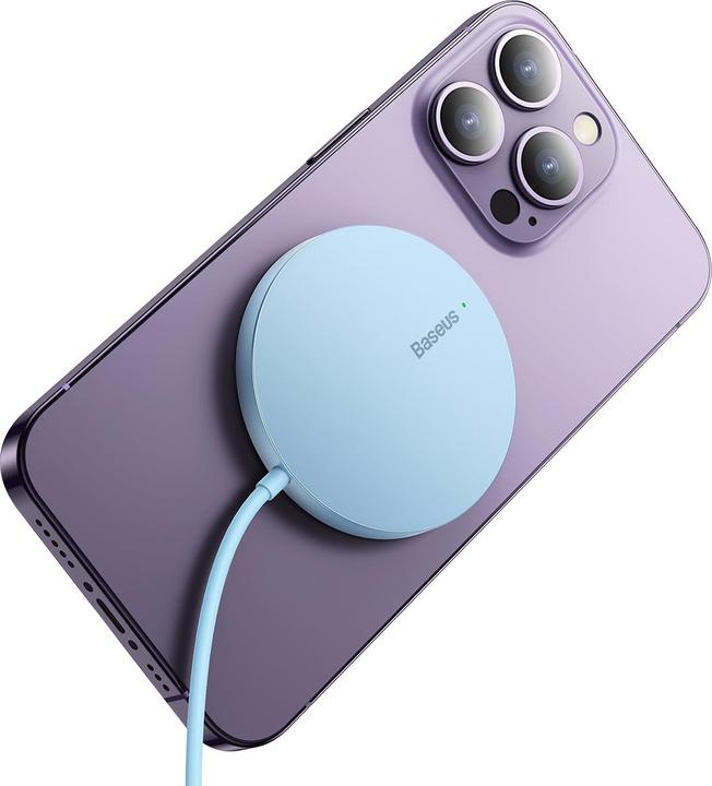 Image du produit Baseus Simple Mini3 Chargeur magnétique sans fil 15W Bleu Galaxie (15 W)