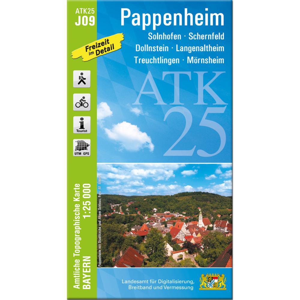 ATK25-J09 Pappenheim (Amtliche Topograp, Landkarte