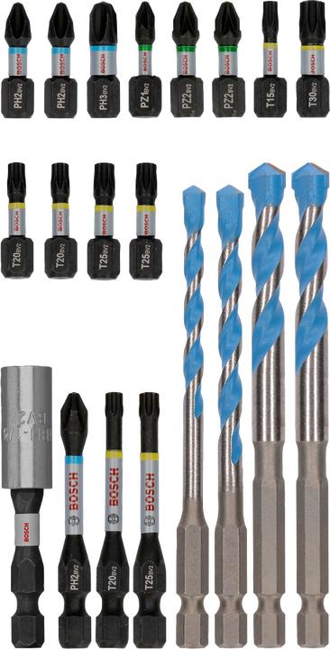 Productafbeelding Bosch PRO Slagschroevendraaier bits en Multi Bouwboor gemengde set, 20 stuks.