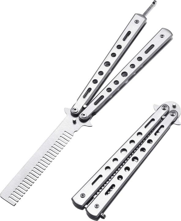 Immagine prodotto JTI Pettine per capelli, coltello a farfalla - argento