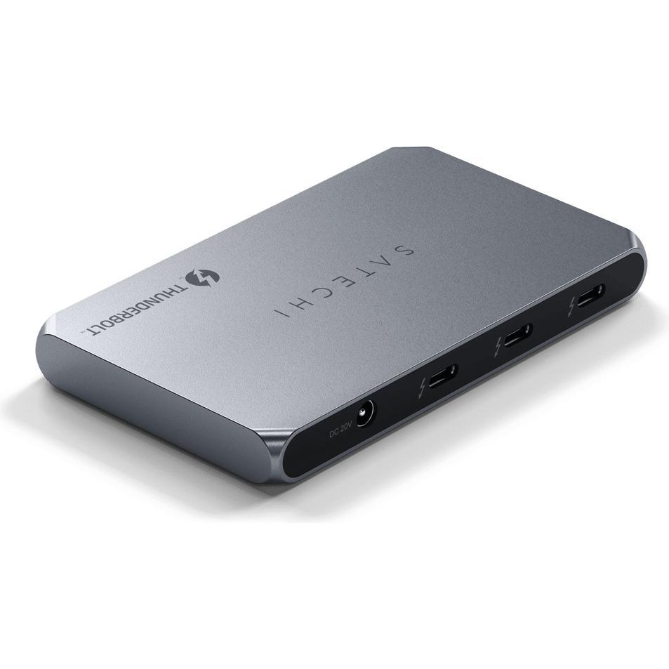 Satechi ST-T4SHM (USB-A, 4 Ports), Dockingstation + USB Hub, Grau