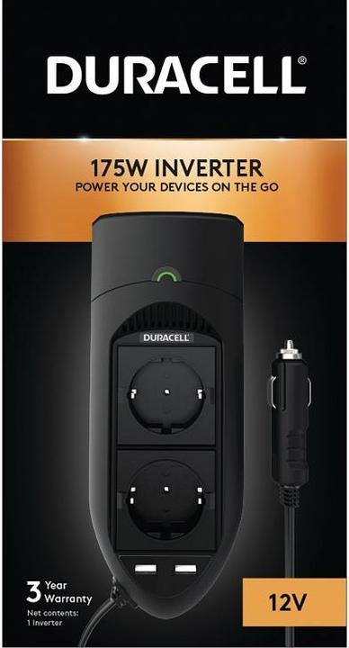 Image du produit Duracell Onduleur 175W Twin EU Socket