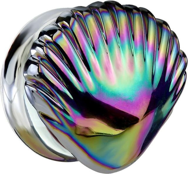 Immagine prodotto Star Piercing Spina svasata in vetro nero iridescente (senza ottone, Vetro)