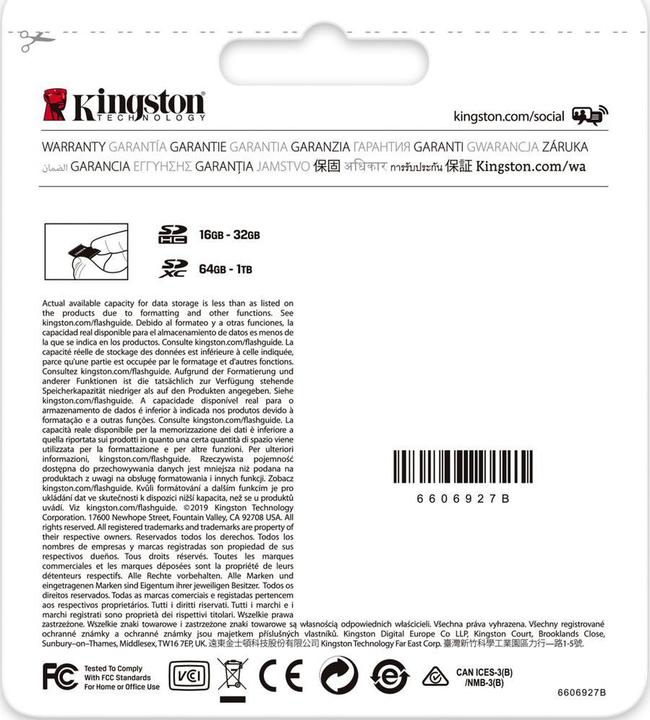 Actual product image Kingston Canvas Select Plus (128 GB, SDXC, U3, UHS-I)