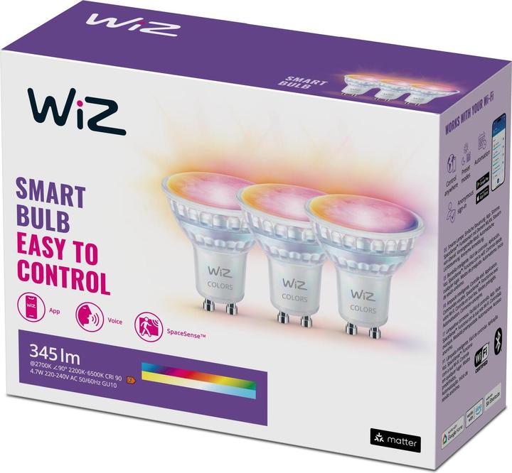 Immagine prodotto WiZ Spot LED (GU10, 4.70 W, 345 lm, 3 x, F)