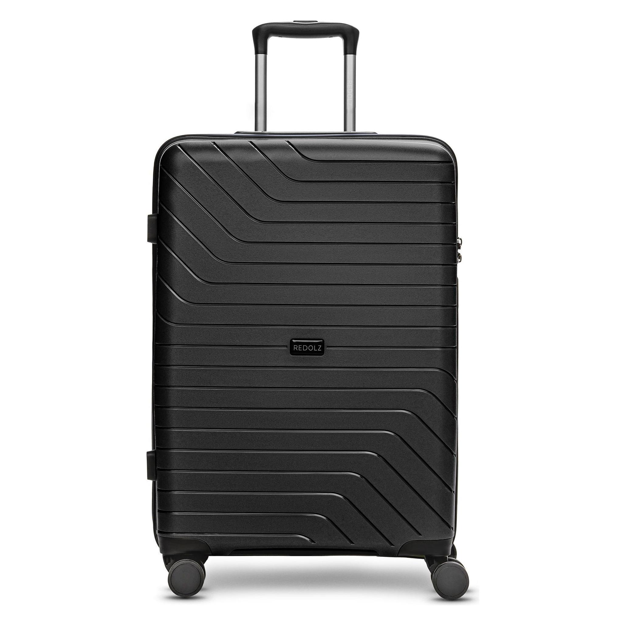 Redolz, Koffer, Essentials 05 Medium 4 Rollen Trolley 67 Cm, Schwarz, (69 l)