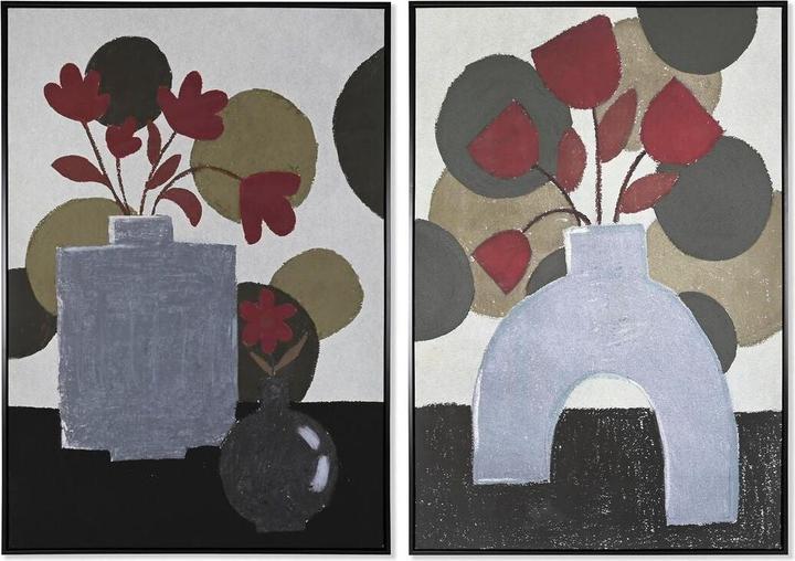DKD Home Decor Painting 83 x 4,5 x 122,5 cm 83 x 4,5 x 123 cm Vase Scandinavian (2 Units) (2 x)